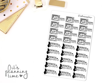 Pregnancy Ultrasound and Prenatal Appointment Planner Stickers