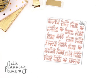 Dog Reminder Label Planner Stickers