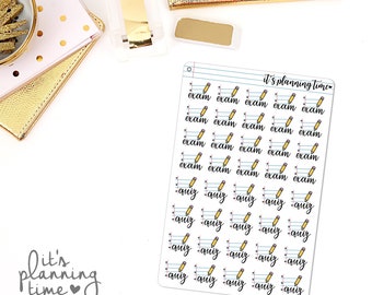 Exam and Quiz School Planner Stickers