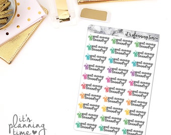 Put Away Laundry Marble Planner Sticker Sheet