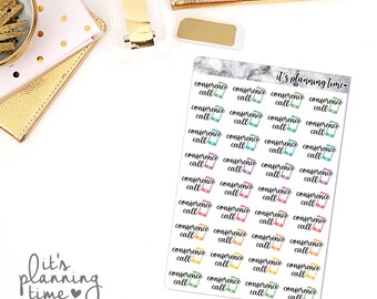 Conference Call Marble Planner Sticker Sheet