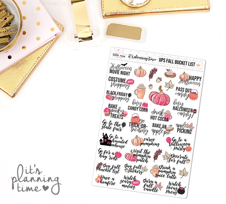 Fall Bucket List Planner Stickers image 1