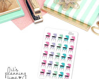 Pastel BBQ Grill Planner Stickers- 25 count