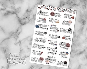 Sweater Weather Fall Bucket List Planner Stickers