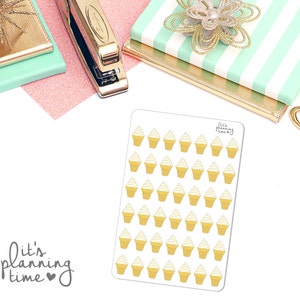 Vanilla Ice Cream Cone Planner Sticker - 42 Graf