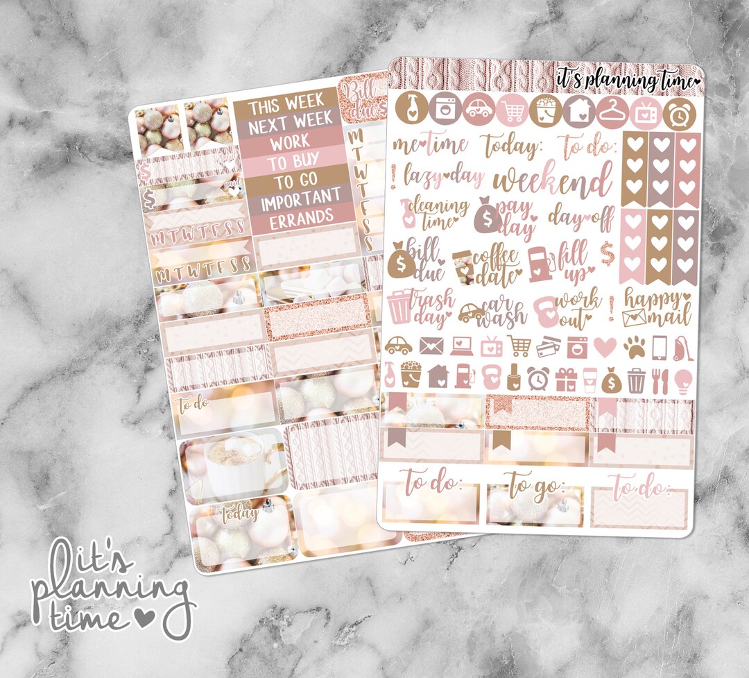 Hello Winter 2 Page Planner Sticker Kit - Etsy