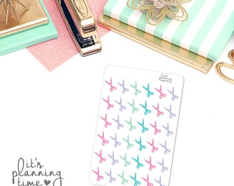 Comte de ciseaux/cisailles Planner Stickers - 36