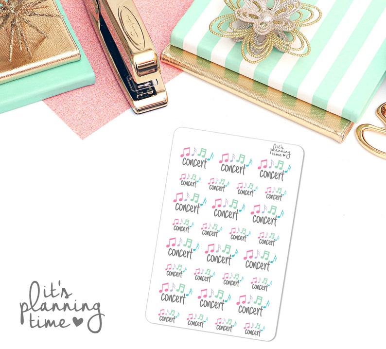 Concert Planner Stickers- 28 Count - Etsy