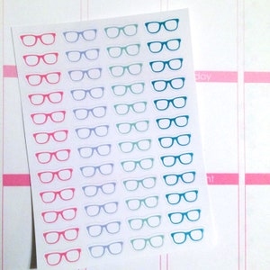 Glasses Planner Stickers 48 count image 2