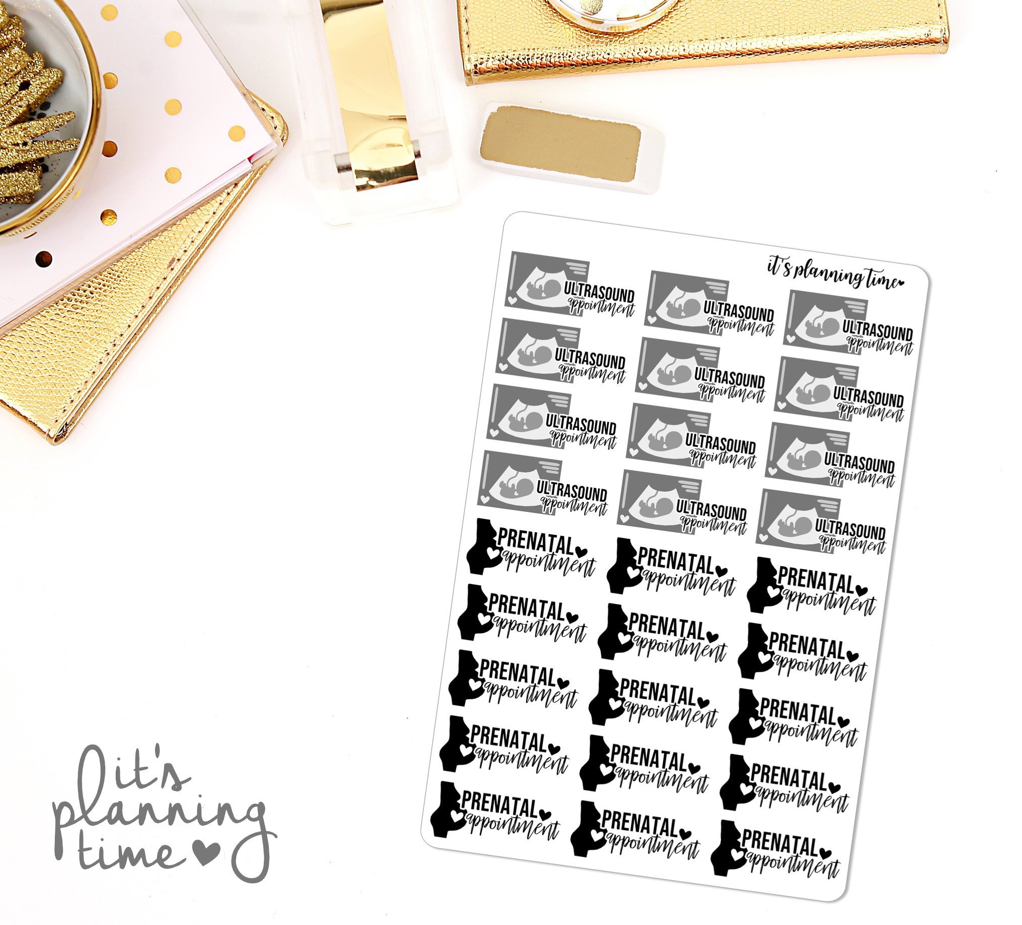 Pregnancy Ultrasound and Prenatal Appointment Planner Stickers - Etsy