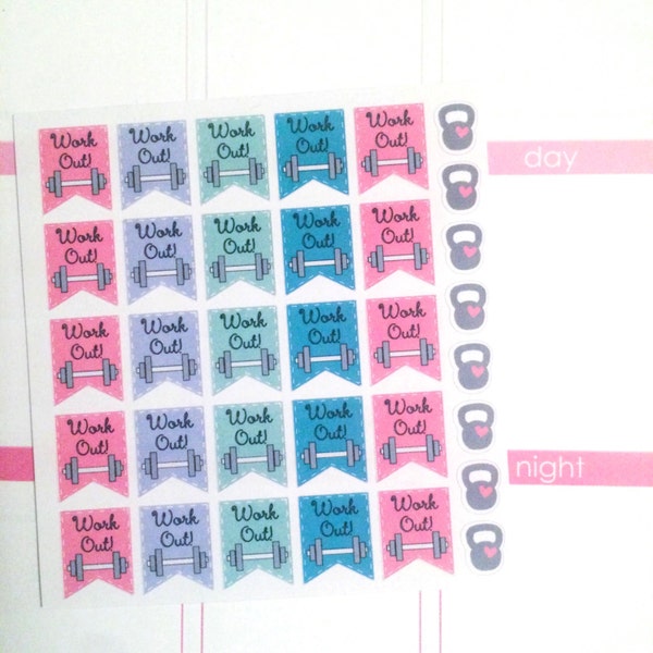 Pastel Workout Flag Sticker Sheet