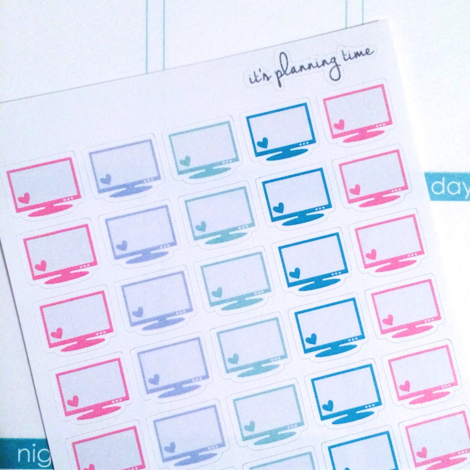 Computer Desktop Planner Stickers 40 Count - Etsy