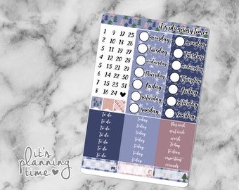 Snow Add-On Title Headers and Date Cover Planner Stickers