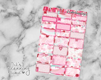 Valentine's Day Assorted Box Planner Stickers