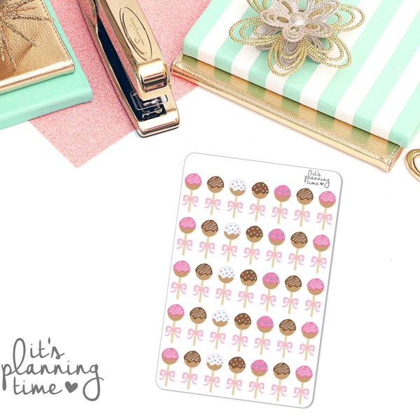 Cake Pop Planner Stickers- 35 count