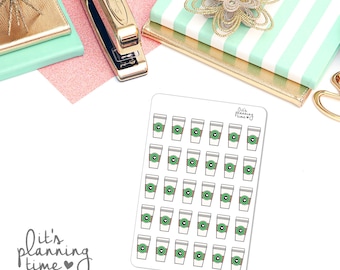 Coffee Time Planner Stickers- 30 count