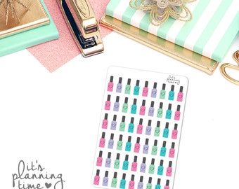 Mini esmalte de uñas Pegatinas - 54 cuenta