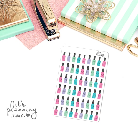 Mini Nail Polish Stickers- 54 count