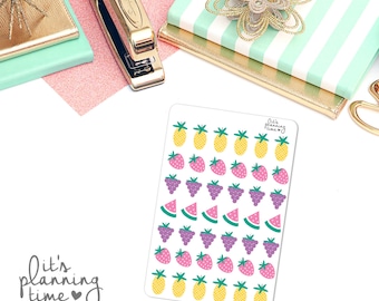Assorted Fruits Planner Stickers- 42 count