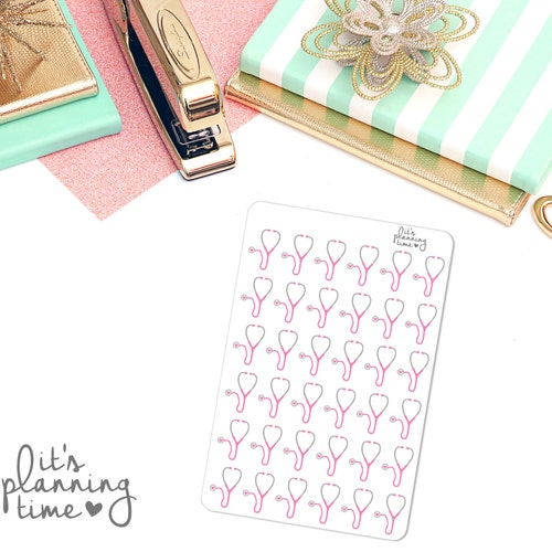 Stethoscope Planner Sticker Sheet-36 count