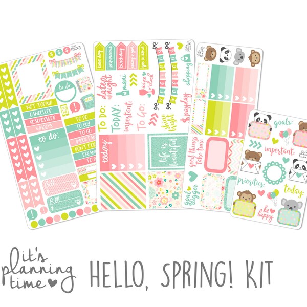 It's Planning Time- Hello, Spring! Collab Planner Sticker Kit