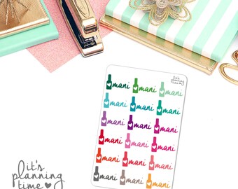Mani Planner Stickers- 18 count