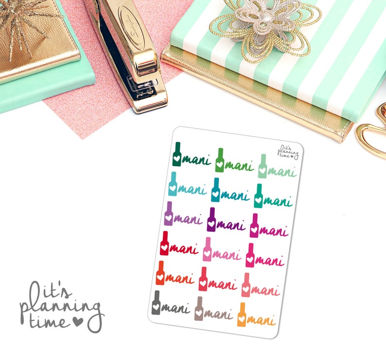 Mani Planner Stickers 18 count image 1