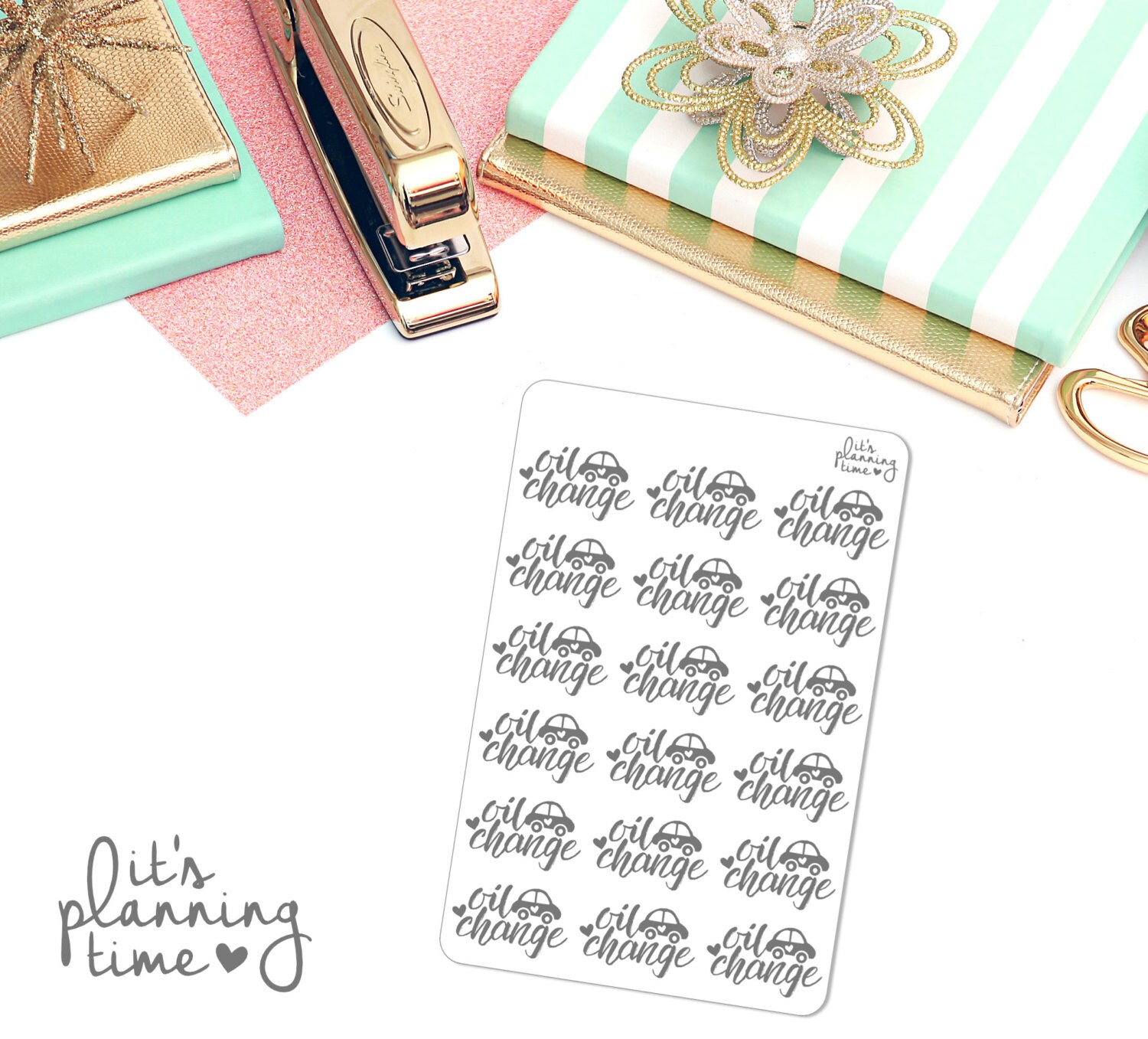 Oil Change Neutral Planner Stickers- 18 count