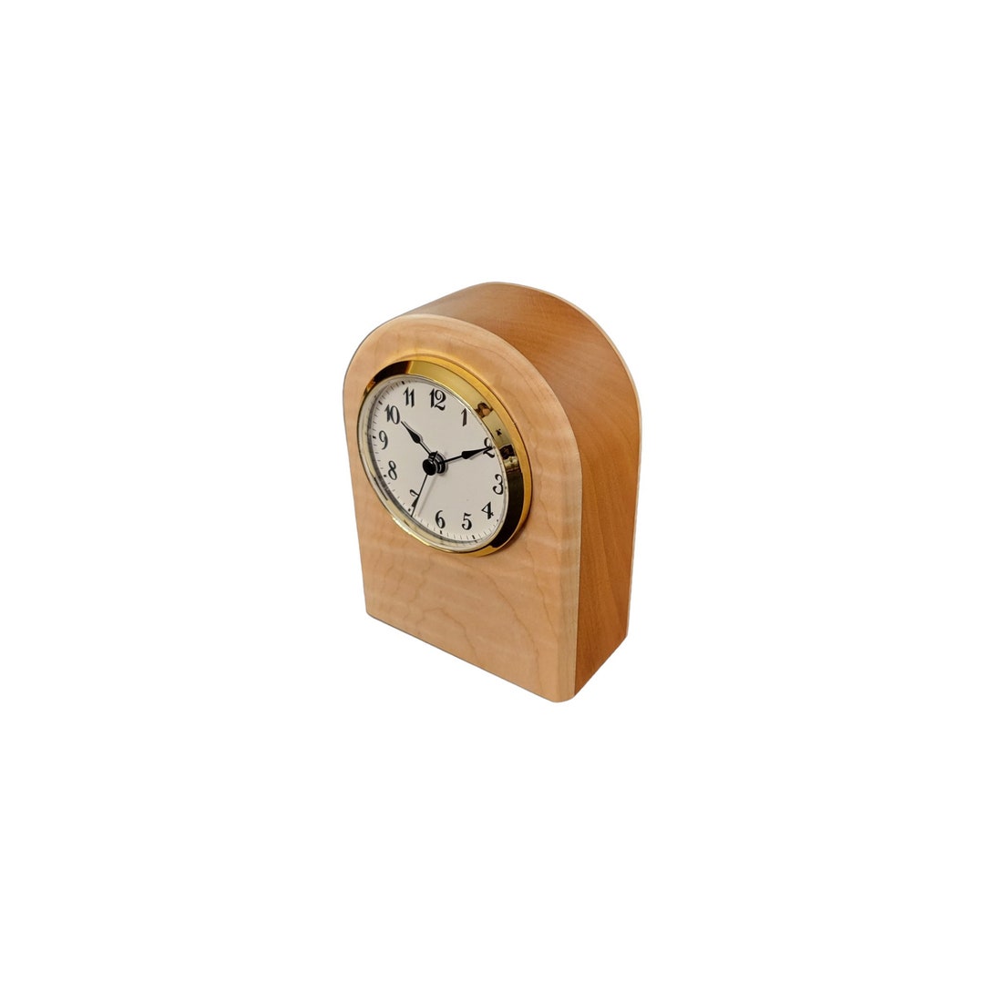 Wood Desk Clock Desk Clock Curly Maple and Cherry Desk Clock Etsy