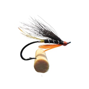 Hot Orange Salmon Fly Tied by Alan Bourgault