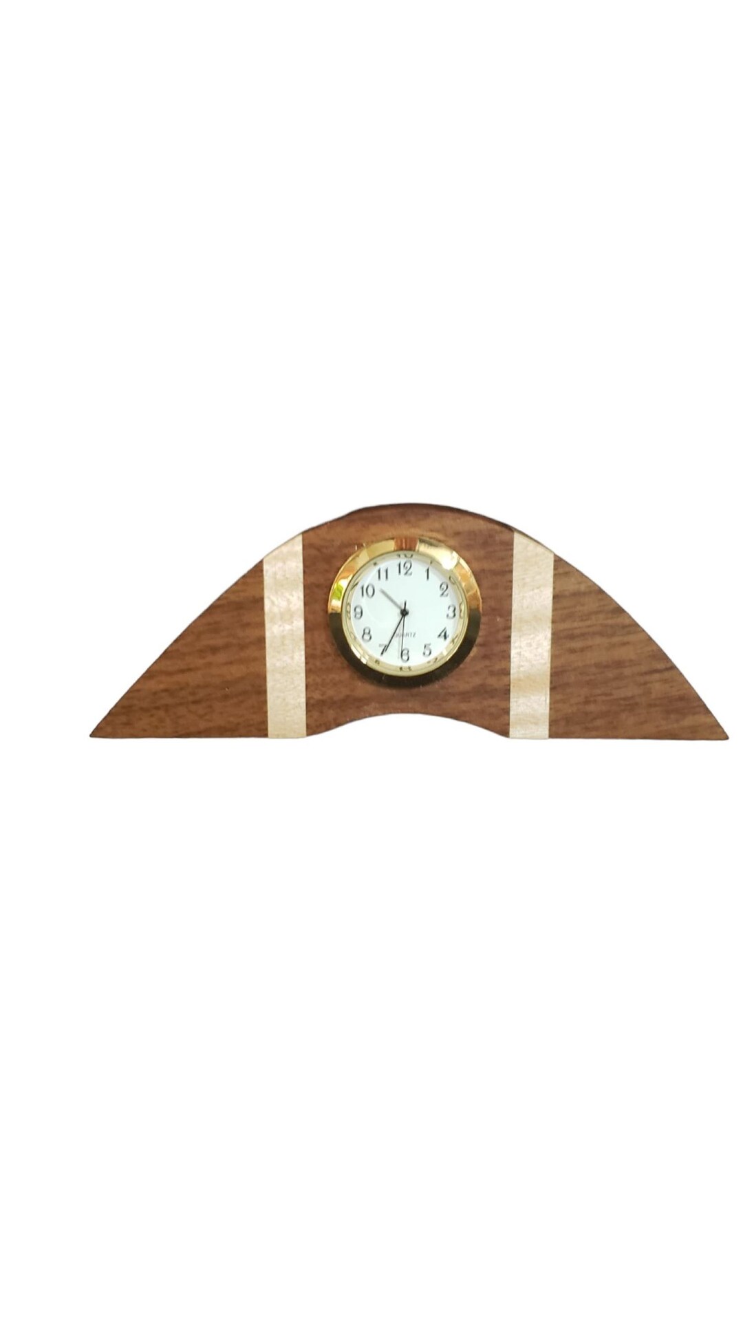 Wood Desk Clock Desk Clock Curly Maple and Walnut Desk Clock Etsy