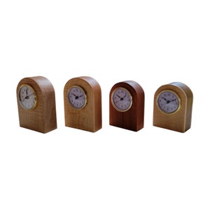 Wood Desk Clock, Desk Clock, Handmade Wood Clock