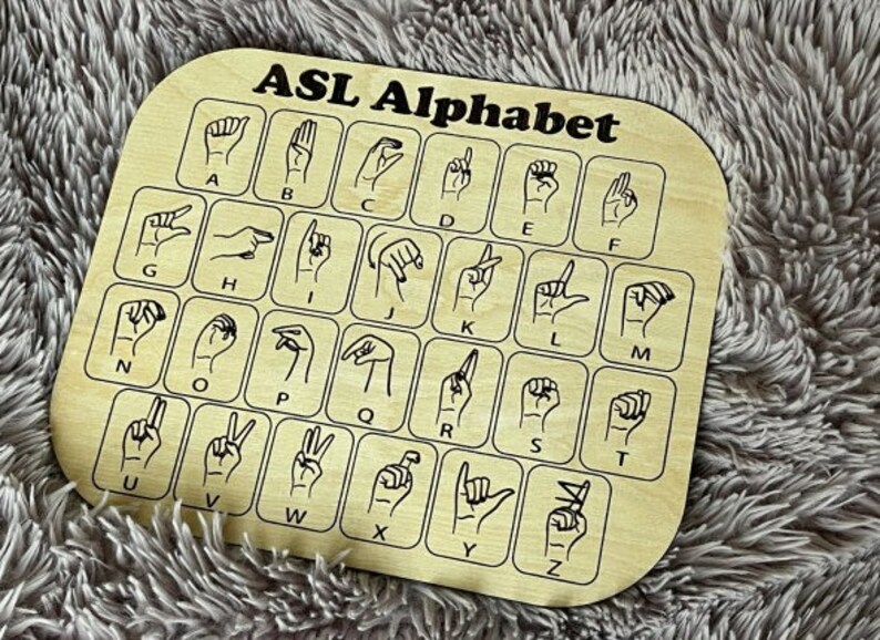 ASL Alphabet Puzzle american Sign Language Etsy