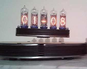 5-tube Levitating Nixie Clock (Assembled and ready to use)