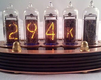 5-tube Nixie Thermometer V2 (Assembled and ready to use, with copper top)