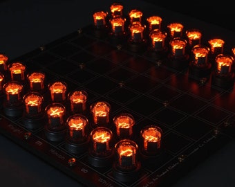 Nixie Chessboard - fully assembled IN-7 version.