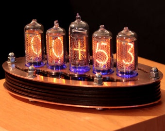 5-tube Nixie Clock V2 (DIY Kit, with copper top)