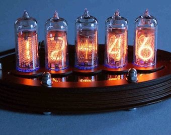 5-tube Nixie Clock V1 (DIY Kit, with paxolin top)