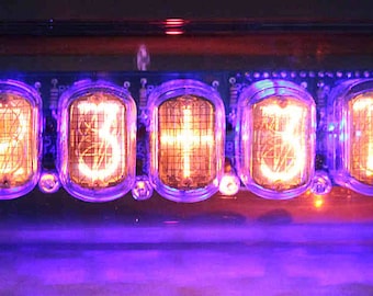 Reloj Nixie V3 de 5 tubos (kit de bricolaje, con caja de plexiglás y roble)
