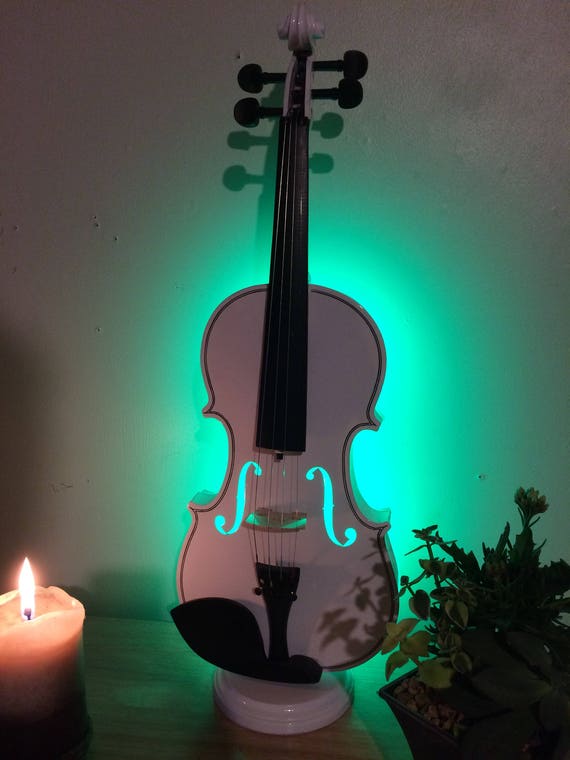 Violin Table Lamp 114 Recycled 3 4 Size White With - Violin Table Lamp Violin Table Lamp 114 Recycled 3 4 Size White With - Violin Table Lamp