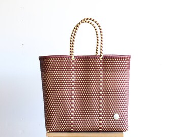 Burgundy & Vanilla Tote bag by MexiMexi