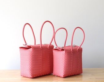 Coral Bundle: Me & Mini-me Handbag by MexiMexi