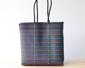 Bolso tote mexicano negro y colores de MexiMexi