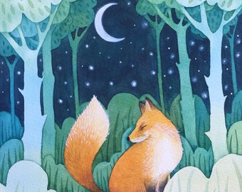 Art Print: Fox in the Forest