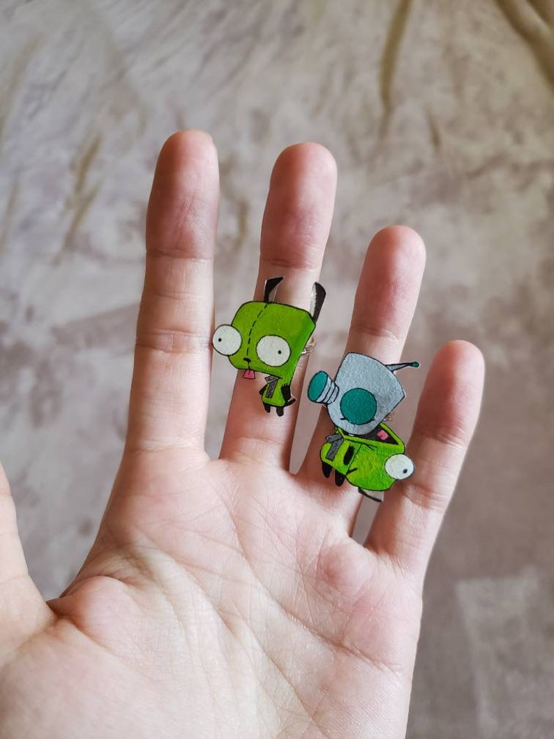 Invader Zim Gir Rings - Etsy