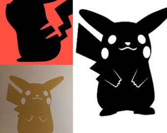 Pikachu SVG/PNG file, cut file, pokemon,pikachu profile, vinyl and paper craft, digital file, got to catch them all,cricut, silhouette