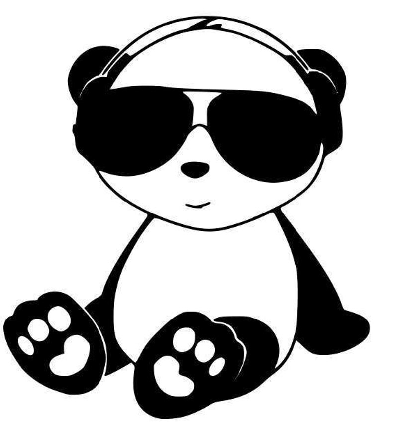 5 cute panda SVG files cricut cut files applique  Etsy