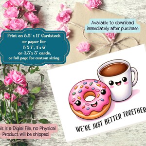 Carte Nous sommes juste meilleurs ensemble, drôle humoristique imprimable pliable, toutes les occasions, je t'aime, cadeau pour lui. ou elle