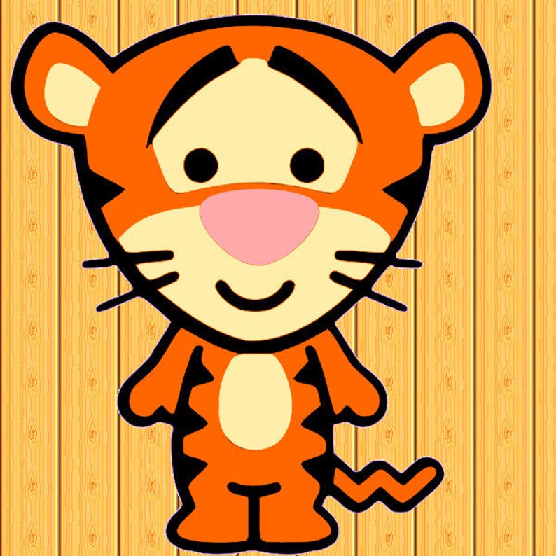 Download Cut Files Die Cutter Cute Simple Cut File Tigger Svg File Applique Cricut Silhouette Dxf Pnf Svg Files Diy Craft Winnie Pooh Kits How To Printing Printmaking
