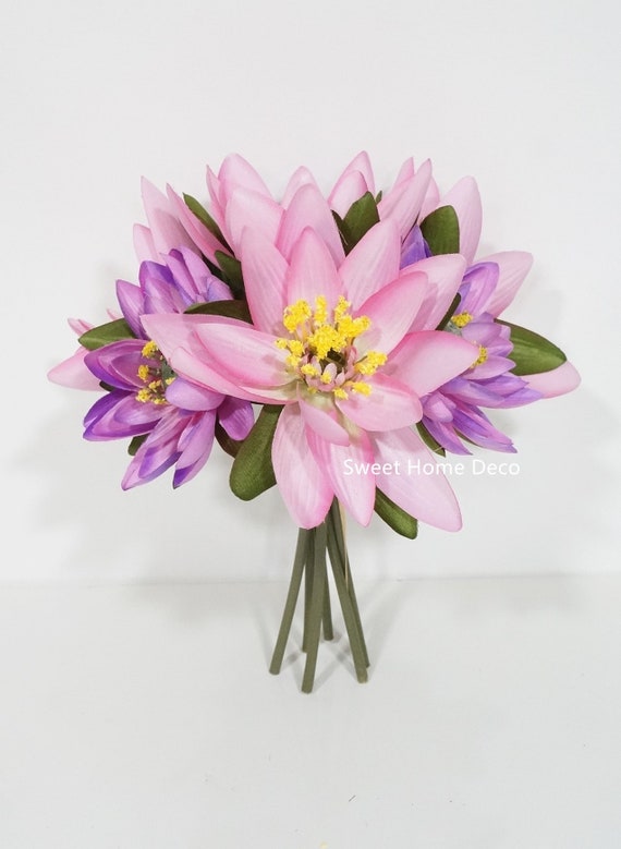 10 Heads Artificial Handmade Silk Lavender Bouquet Flower Wedding  Decoration Home Floral Decor Garden Accessories 